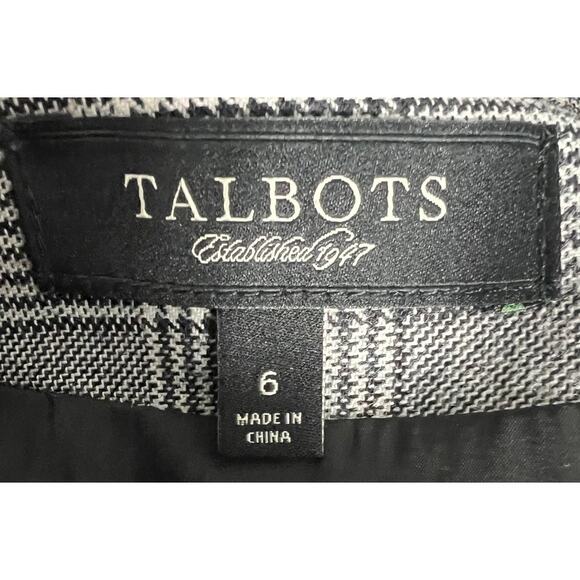 Talbots Glen Plaid Houndstooth Straight Skirt Wool Blend Lined Size 6 - Picture 6 of 7